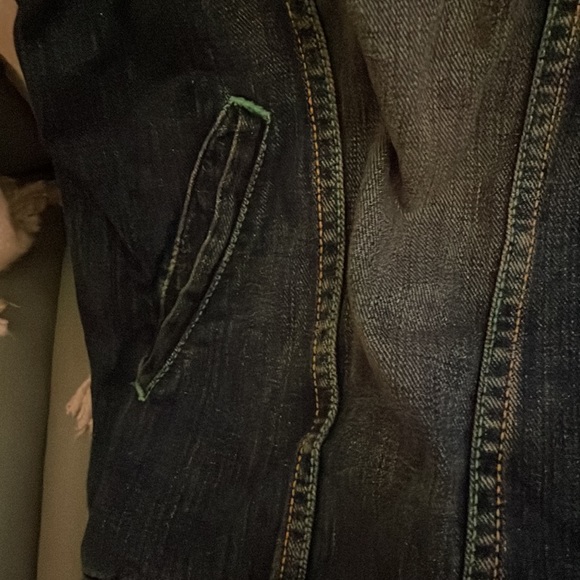 Coogi Mens Jean Dark Blue Rinse Jean Jacket. Size XL - Picture 7 of 15